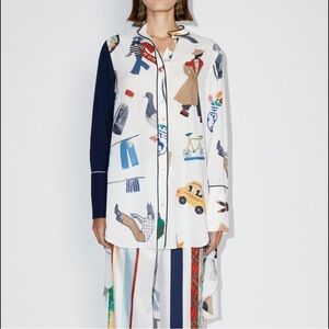 Monse- Runway Button Down New York Print Longsleeve Shirt